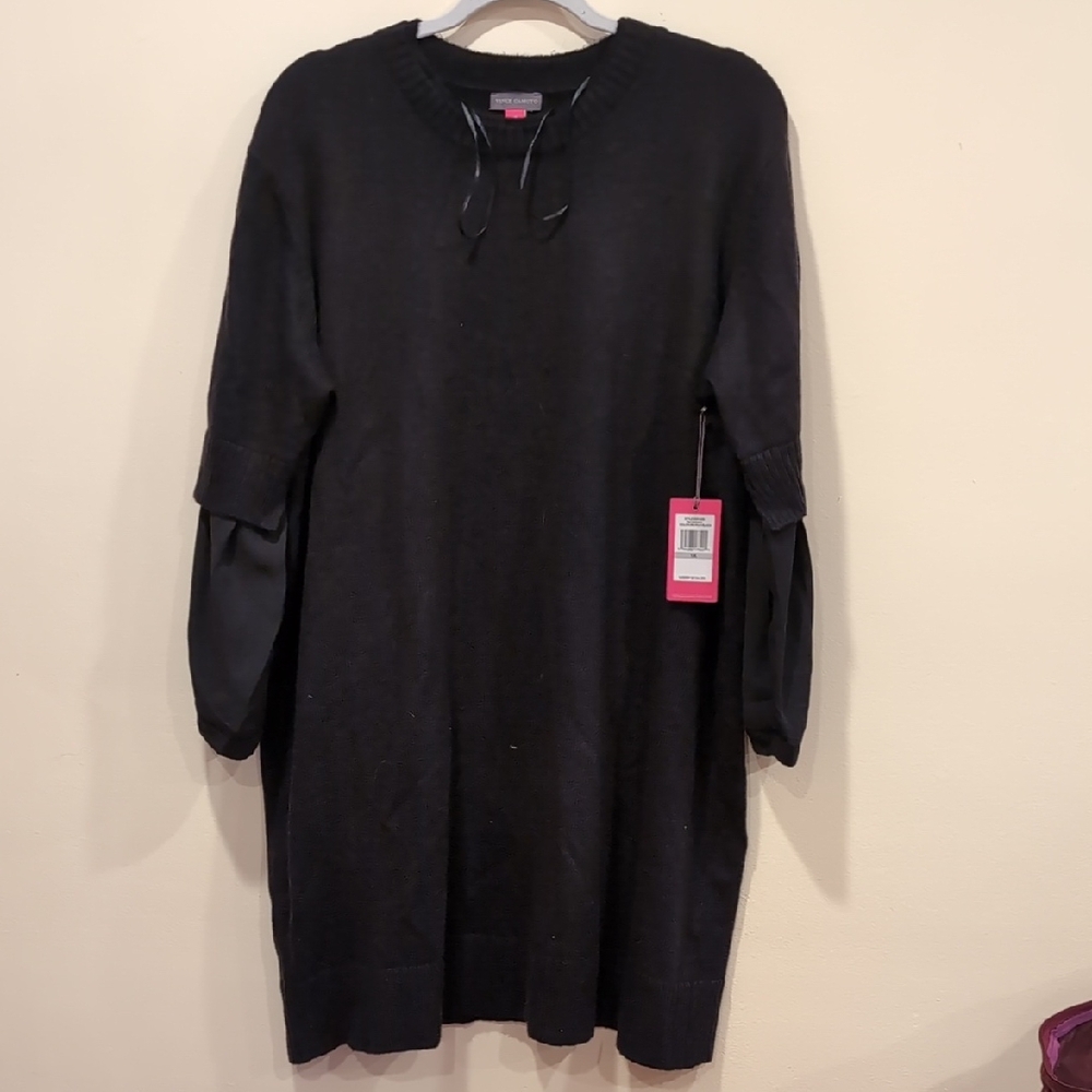 Vince Camuto Black Long Sleeve Dress